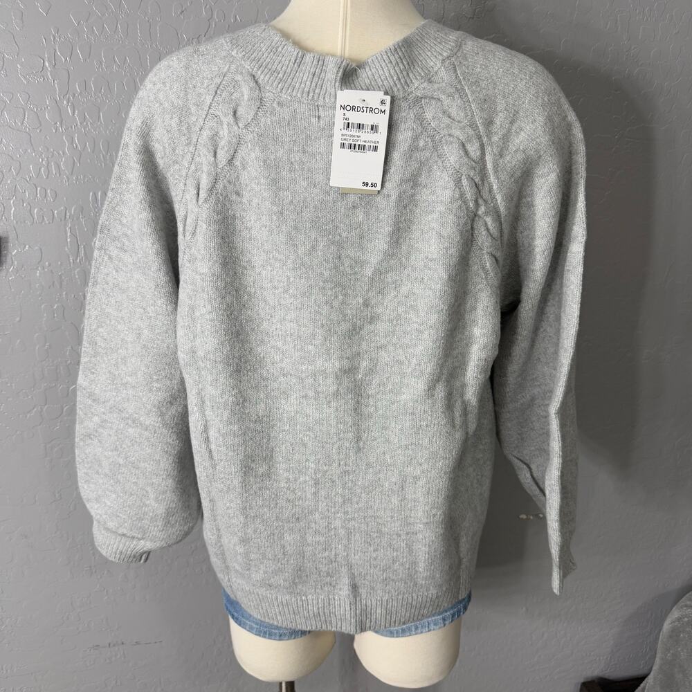 BP. Relaxed Everyday Cardigan, Grey Soft Heather, S 10614295 - Picture 2 of 4